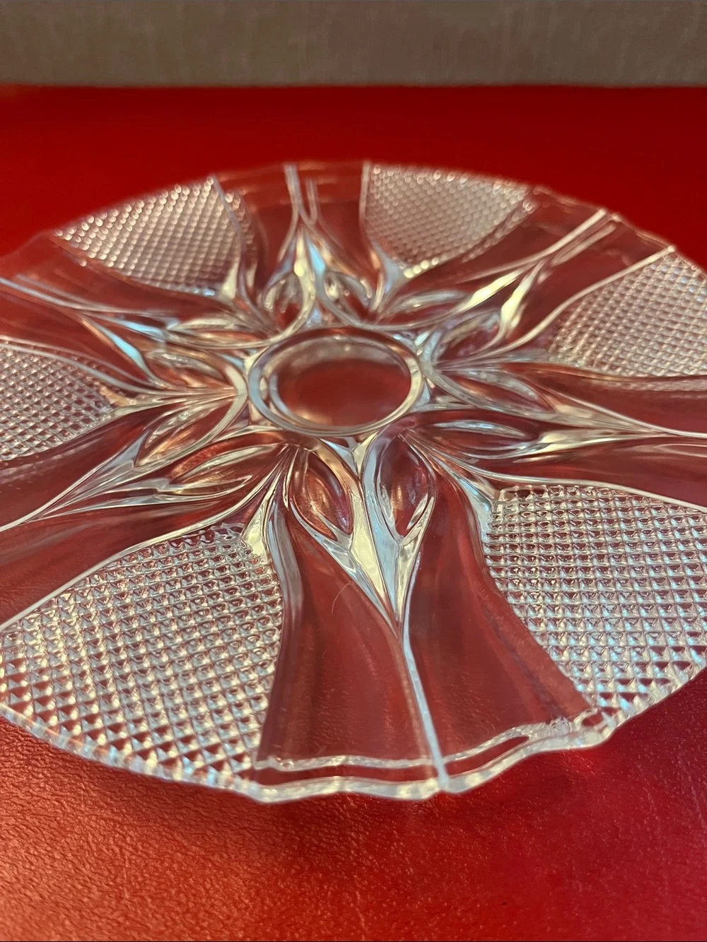Vtg. Cristal d' Arques Royale Glass Salad Dessert Plates 7.5 set of 2